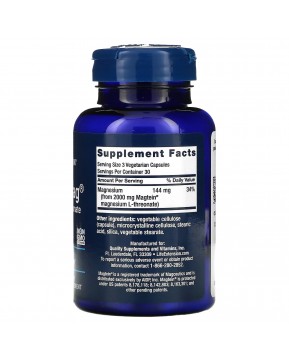 Life Extension, Neuro-Mag, L-треонат магния, 90 вегетарианских капсул